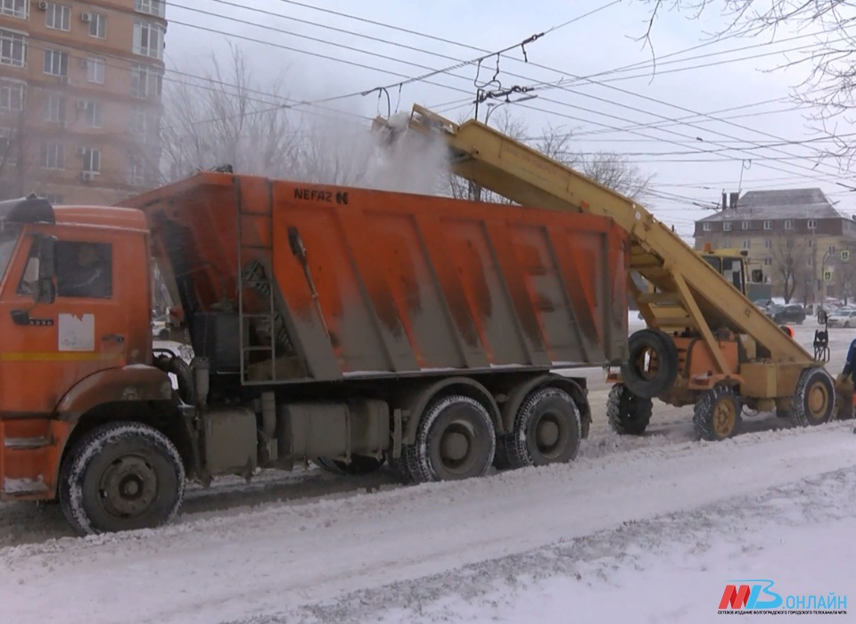 «Лаповый» погрузчик и ещё около 80 единиц техники: в Волгограде продолжают уборку снега